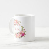 Mug Maman Aquarelle Floral Rose Gold Cercle (Devant gauche)