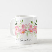 Mug Maman arrière-grand-mère florale de printemps (Devant gauche)