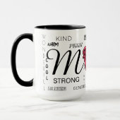 Mug Maman avec cœur rose et typographie (Gauche)