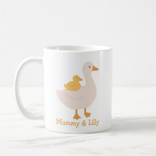 Mug Maman & Bébé Cute Duck, Personnalisé Famille Corre