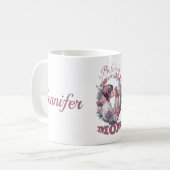Mug Maman bien-aimée, baiser fille, Meilleur cadeau Ev (Devant gauche)