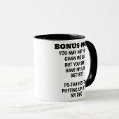 Mug maman bonification vous ne m'avez peut-être pas do (Devant droit)