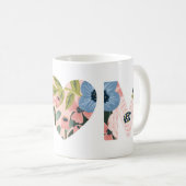 Mug Maman, Bonne fête des mères Typographie florale (Devant droit)