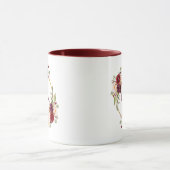 Mug Maman Burgundy Aquarelle Or Floral (Centre)