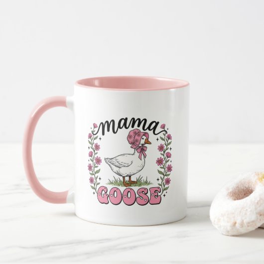 Mug Maman cane mignonne art de mots (Avec donut)