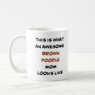 Mug maman caniche brune géniale