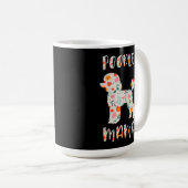 Mug Maman Caniche Fleurie Amoureuse de Chiens (Devant droit)