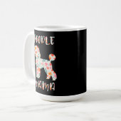 Mug Maman Caniche Fleurie Amoureuse de Chiens (Devant gauche)