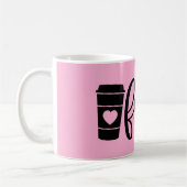 Mug Maman carburant rose drôle moderne (Gauche)
