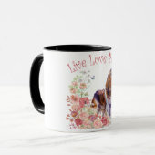 Mug Maman Cavalier King Charles Spaniel Fleurie (Devant gauche)