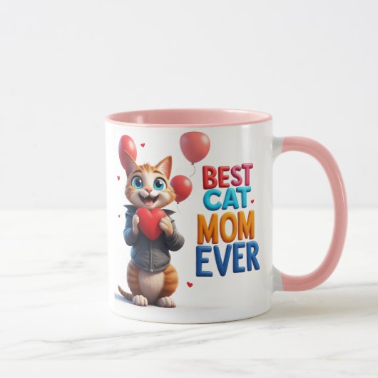 Mug Maman Chat Douce Kitty Avec Grands Yeux 🐱 (Droite)