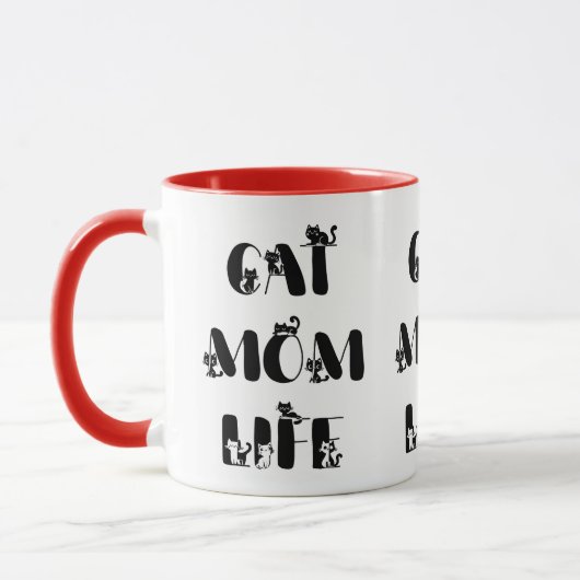 Mug Maman Chat moderne Vie Mère mignonne Fête des Mère (Gauche)
