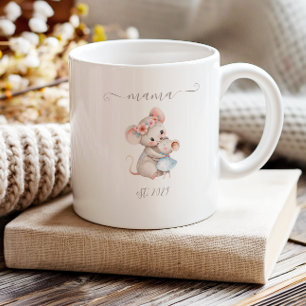 Mug Maman Chérie Établie Souris Aquarelle Bohème