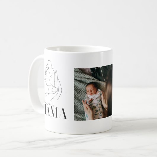 Mug Maman | Chic Boho Lettering 3 Photo (Devant gauche)