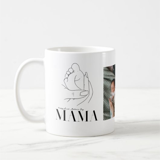 Mug Maman | Chic Boho Lettering 3 Photo (Gauche)