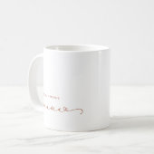 Mug Maman | Chic Boho Script et Coeur avec des noms d' (Devant gauche)