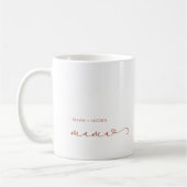 Mug Maman | Chic Boho Script et Coeur avec des noms d' (Gauche)