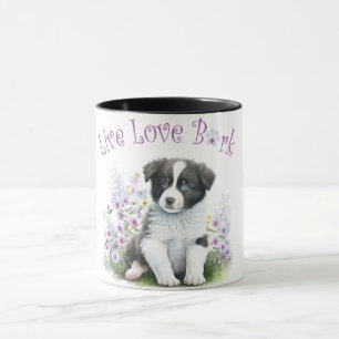 Mug Maman Chien Border Collie Floral