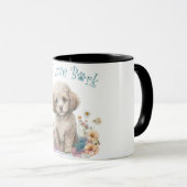 Mug Maman Chien Caniche Floral (Devant droit)