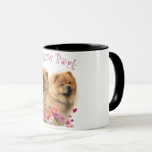 Mug Maman Chien Chow Chow Floral (Devant droit)