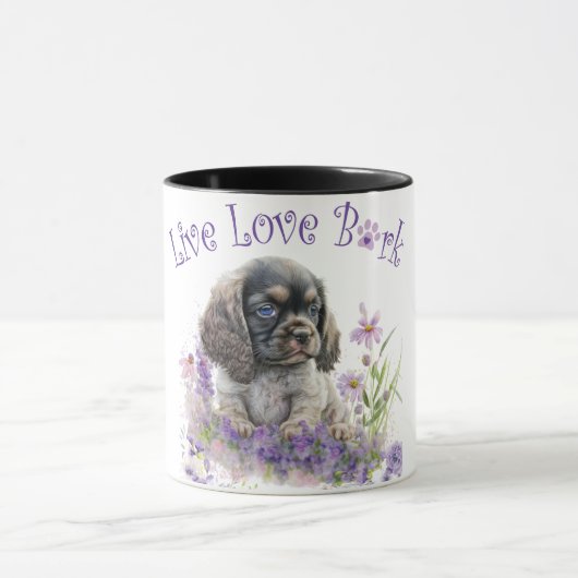 Mug Maman Chien Cocker Spaniel Floral (Centre)