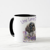 Mug Maman Chien Cocker Spaniel Floral (Devant gauche)