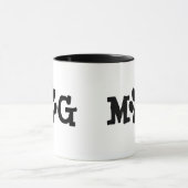 Mug Maman Chien Empreintes De Patte Sur Blanc (Centre)