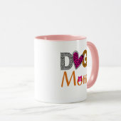 Mug Maman Chien Impression Léopard/Cadeau Tendance pou (Devant droit)