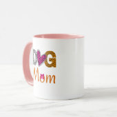 Mug Maman Chien Impression Léopard/Cadeau Tendance pou (Devant gauche)