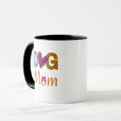 Mug Maman Chien Impression Léopard/Cadeau Tendance pou (Devant gauche)