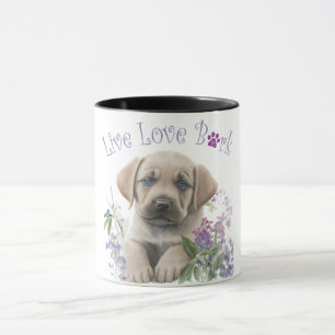 Mug Maman Chien Labrador Floral