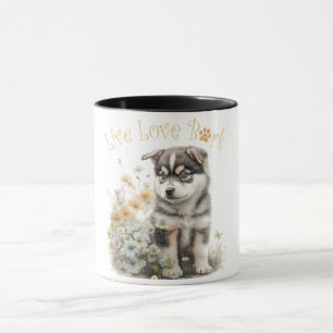 Mug Maman Chien Malamute d'Alaska Floral