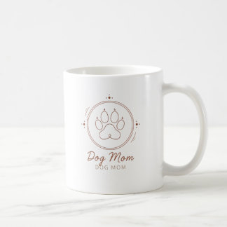 Mug Maman Chien Minimaliste Art Linéaire de Patte