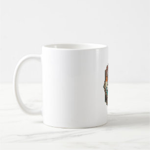 Mug Maman Chien Os Bandana Cadre Vintage_1