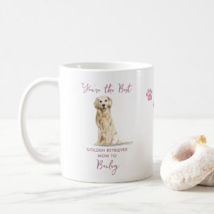 Mug Maman Chien Retriever Doré Aquarelle Photo