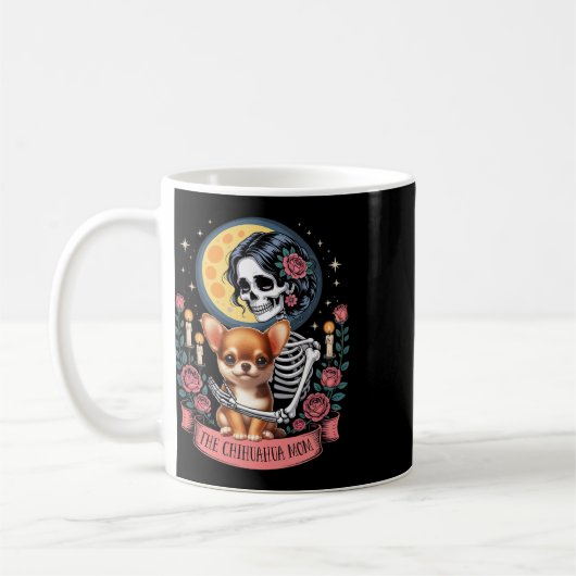 Mug Maman Chihuahua Halloween Chien Onwer Skeleton Fem (Gauche)