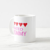 Mug Maman cinq coeurs (Devant gauche)