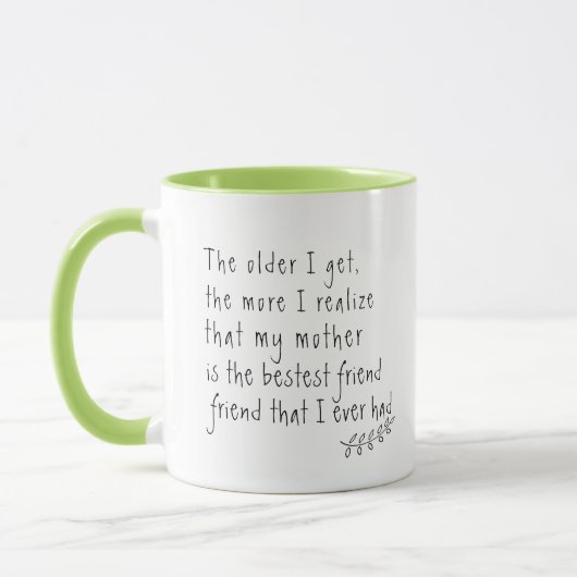 Mug Maman Cite Mug, Le meilleur ami cadeau de la fête (Gauche)