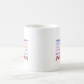 Mug Maman dans différentes langues (le jour de mère) (Centre)