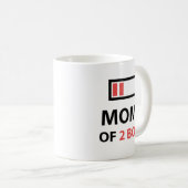 Mug Maman de 2 garçons Cadeau Fête des mères Anniversa (Devant droit)