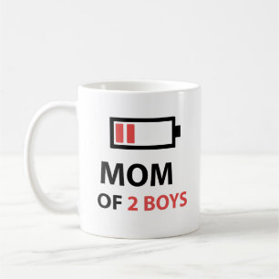 Mug Maman de 2 garçons Cadeau Fête des mères Anniversa