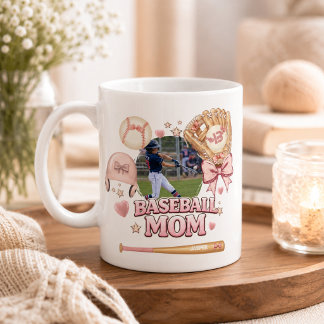 Mug Maman de baseball Collage photo Arc rose Sports