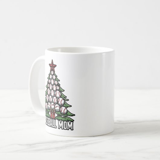 Mug Maman de baseball pour Noël (Devant gauche)