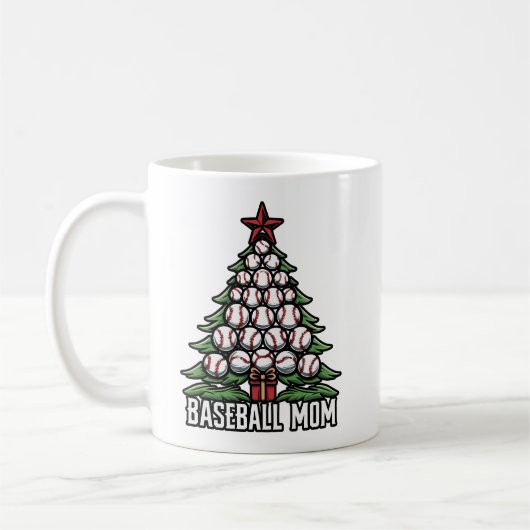 Mug Maman de baseball pour Noël (Gauche)