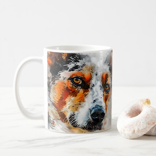Mug Maman de Blue Heeler (Avec donut)