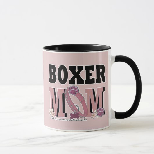Mug MAMAN de boxeur (Droite)