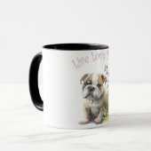 Mug Maman de Bulldog aux fleurs (Devant gauche)
