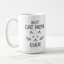 Maman de chat adorable illustration de typographie