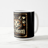 Mug Maman de chat – Amour de mère féline fière (Devant droit)