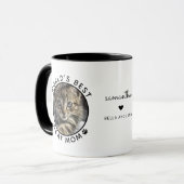 Mug Maman de chat la plus mignonne Typographie moderne (Devant gauche)